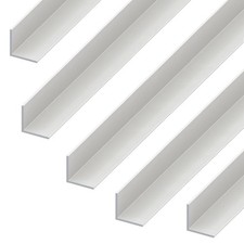 PVC Plastic Corner Trim 25x25mm 90 Degree Angle Edge Cover 1.25m–2m Length x5 Pk