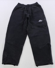 Rare Vintage NIKE AIR Spell Out Swoosh Cargo Zip Pocket Sweatpants 90s Black M