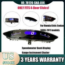 Speedometer Dash Display Gauge Instrument Cluster For Honda Civic Sedan 06-11 US
