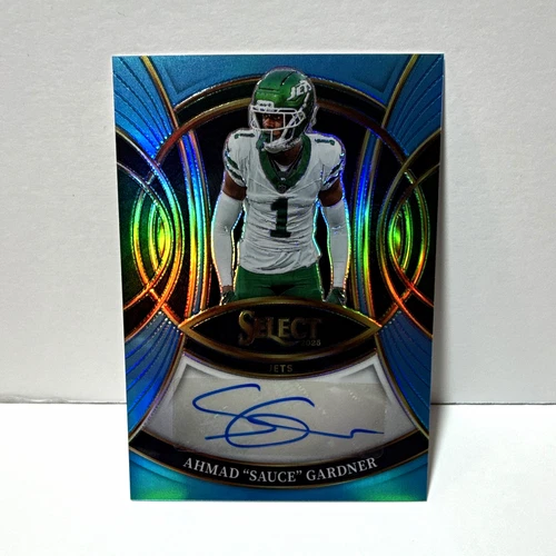 Panini 2025 Select Ahmad "Sauce" Gardner Signatures Light Blue Prizm Auto /49