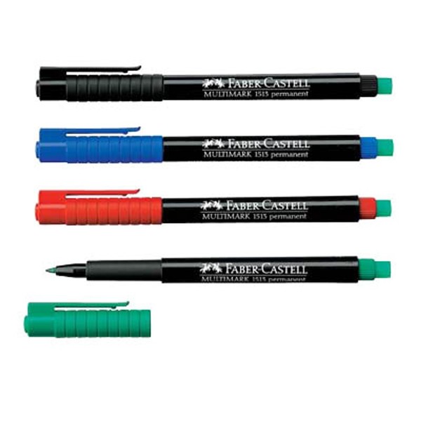 Faber-Castell Multimark 1523 Folienstifte-Set Farbsortiert Permanent, 4 St.-image