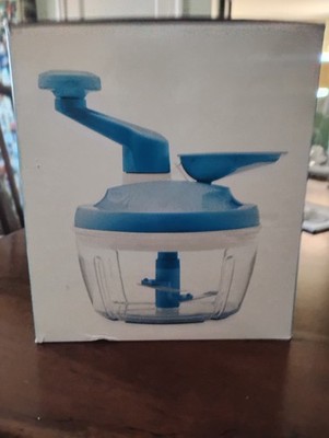 Tupperware Quick Chef Pro System Blue Manual Food Processor Chopper