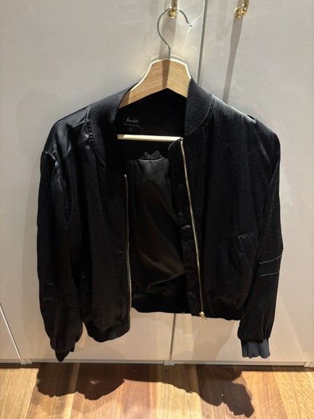 Bardot Black  Bomber Jacket Size 8