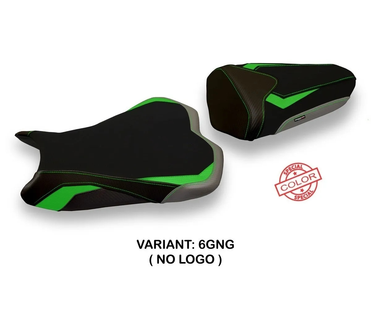 Seat saddle cover Riga SColor Green-Gray TPZ KAWASAKI NINJA ZX 10 R 2008 2010 Xg