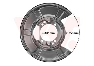 VAN WEZEL Abdeckblech Bremstrommel 3077371 für VW CRAFTER 30 50 35 Bus TDI B906