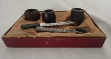 Dr Grabow Viking radiator pipe 3 Briar Bowls extra shank  & original Box Vintage