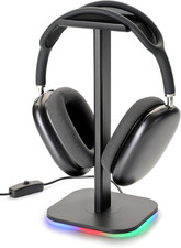 Headphone Holder Stand for Desk and Metal Headset Hanger Mount  Black 