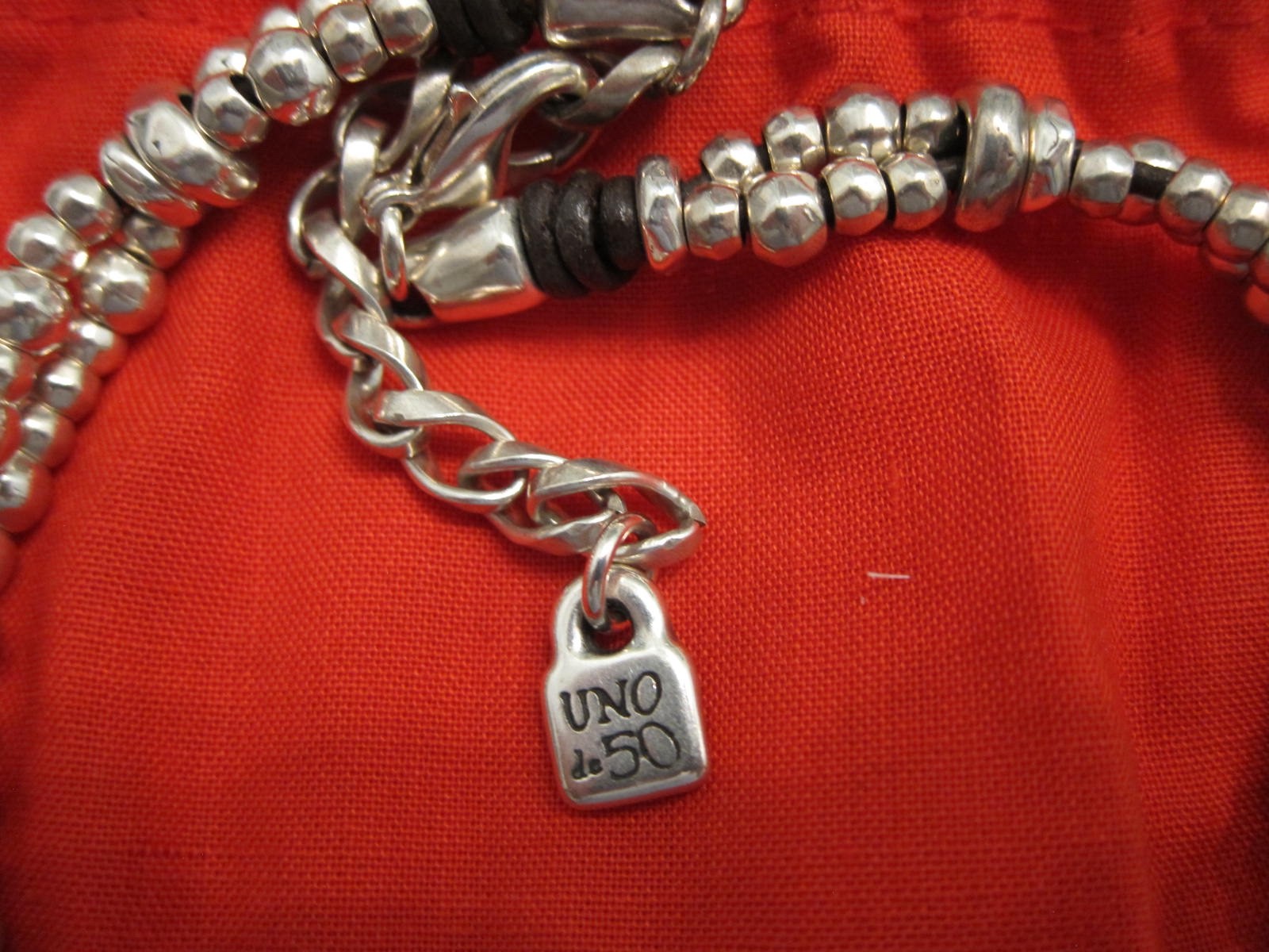 UNOde50 Silver necklaces adjustable (15” - 17”) ... j31