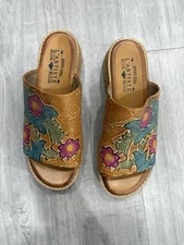 Spring Step Shoes L’artiste Aldina Leather Slip On Sandals Shoes Womens 7.5