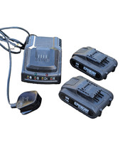 2x Erbauer 18v Li-ion 2.0Ah Power Tool Battery ERI606BAT Genuine + CHARGER