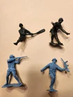 Marx Vintage D-Day WWII  Figures 2 French, 2 American GIs