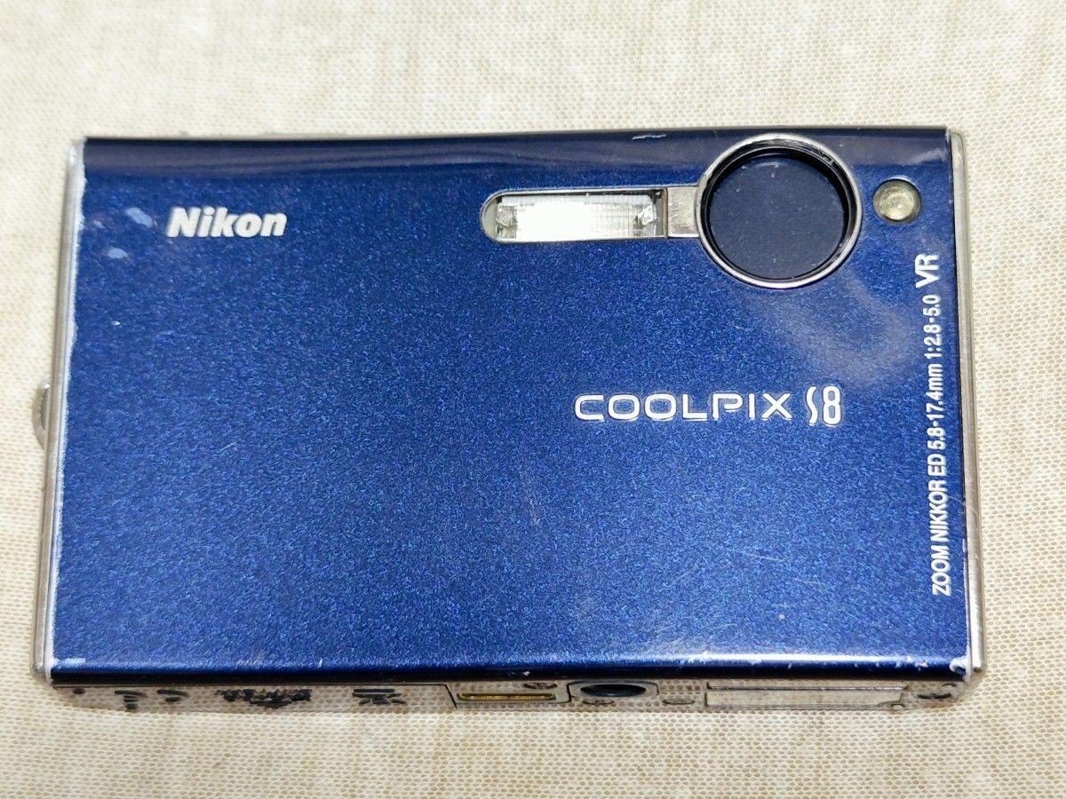 Nikon Coolpix S８ コンパクトデジタルカメラ／ブルー Nikon COOLPIX S8 Blue Digital Compact Camera w/ Accessories Tested