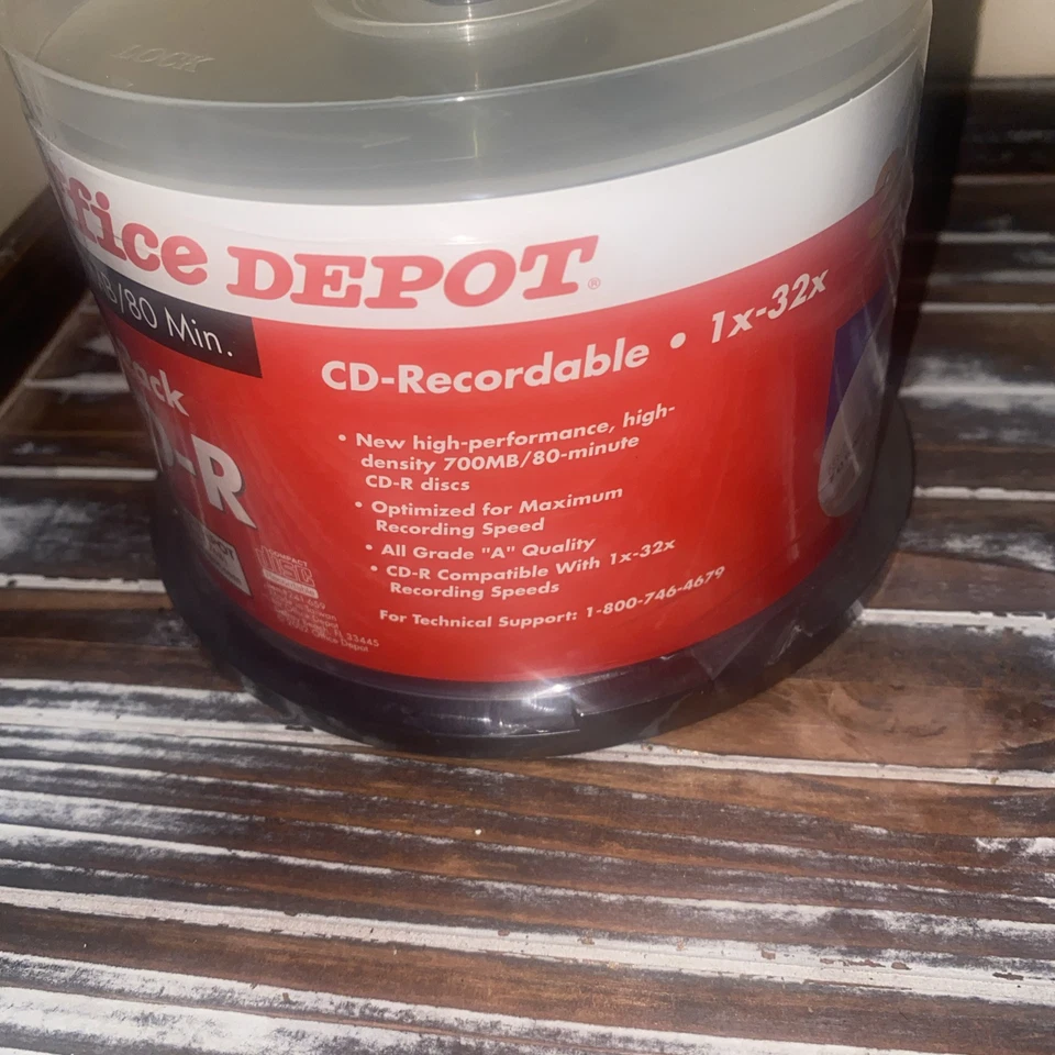 NOS Office Depot 50 Pack CD-R 80min 700MB Sealed - Image 2 of 4
