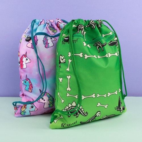 Fringoo borsa con cordino personalizzata per bambini con tasca con cerniera borsa da bagno in PE - Foto 39 di 60