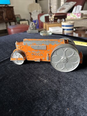 Vintage Hubley Diesel Steam Roller #480 - Cast Metal Toy Truck - Origanal Paint