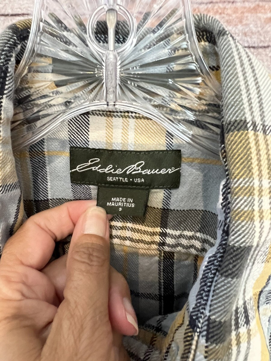 Chemise Popeline de Coton Carreaux Bleus Col Albert (Col Boutonné
