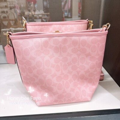 NWT Coach City Bucket Bag In Signature Canvas CT800 powder pink + NWT Coach City Bucket Bag In Signature Canvas CT800 powder pink +