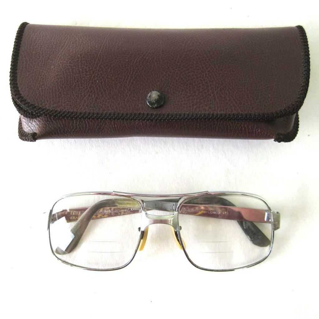 Vintage AO American Optical Glasses Stainless Frames … Gem