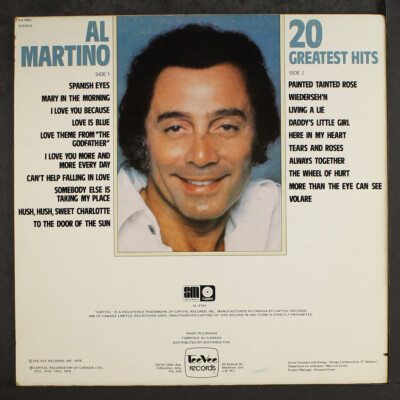 AL MARTINO: 20 greatest hits CAPITOL 12