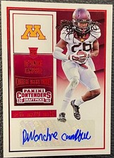 2016-17 Contenders DP De’Vondre Campbell ROOKIE AUTO RED RC College Bowl Ticket