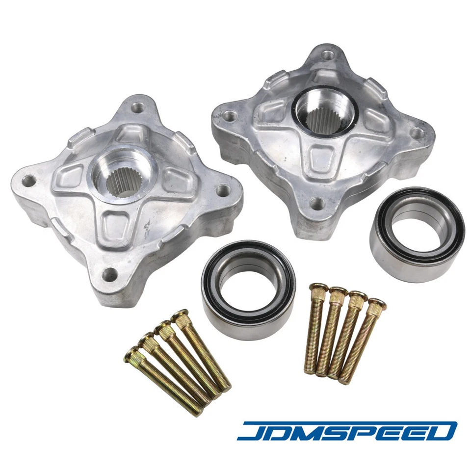 Front Left Right Wheel Hubs W/Studs Bearings For Polaris RZR S 800 EFI 2008-2014 - Image 2 of 4