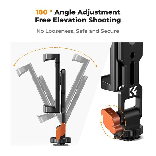 K&F Concept Phone/Tablet Tripod Mount Universal Holder for Tripod w/ 1/4" Thread - Photo 24 sur 28