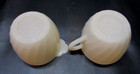 Old 1930's Fire King Glass Swirl Off-White Ivory Antique Cream and Sugar Set — photo 4