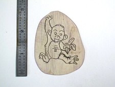 vtg 1960s 70s Tattoo Flash acetate stencil Animals Monkey with Banana AN1