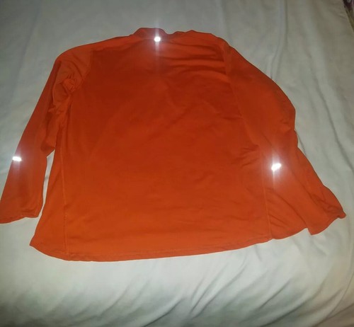 Nike Element Top Men Size 2XL Running Orange Dri-fit Long Sleeve - Picture 7 of 7