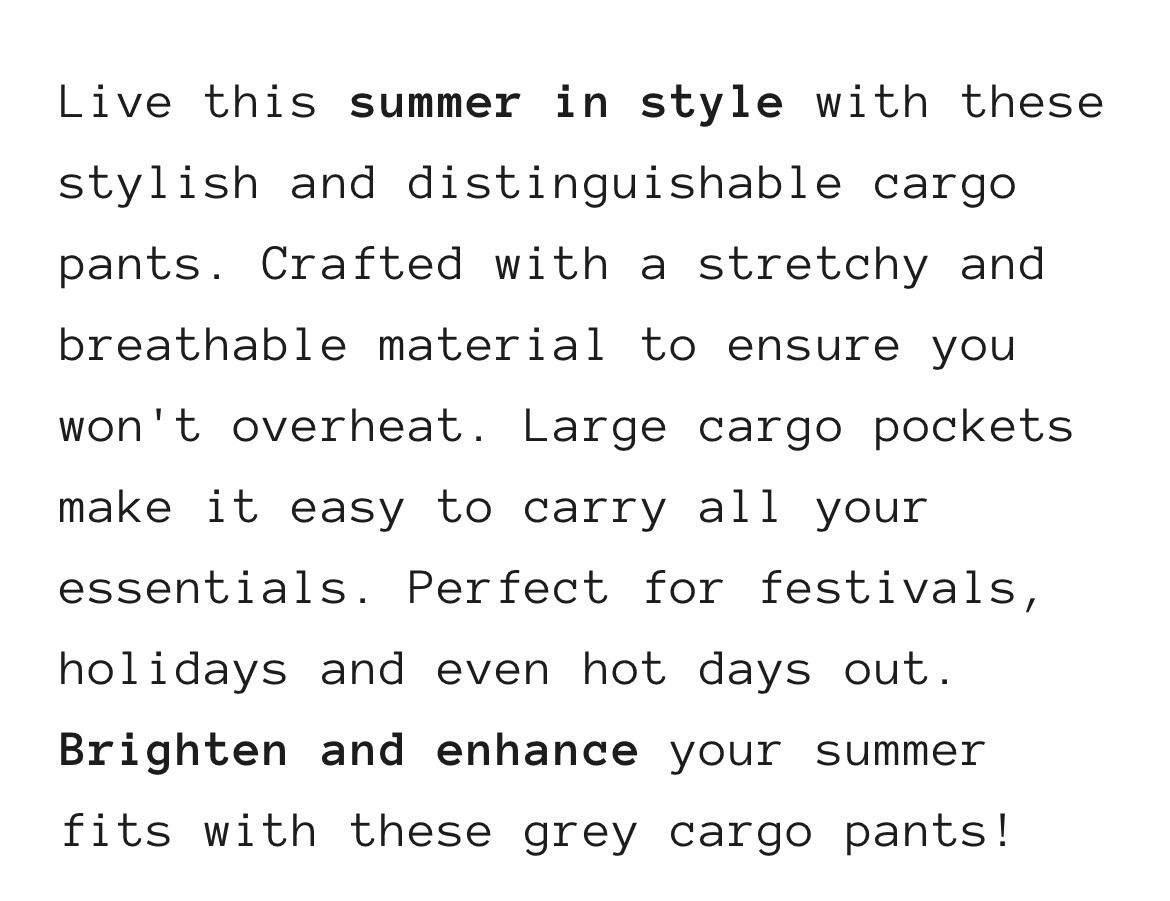 Cargo Trousers grey, size large, brand new with tags eBay