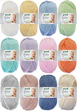 50 Gramm Gründl Wolle Baby Uni Babywolle Far...