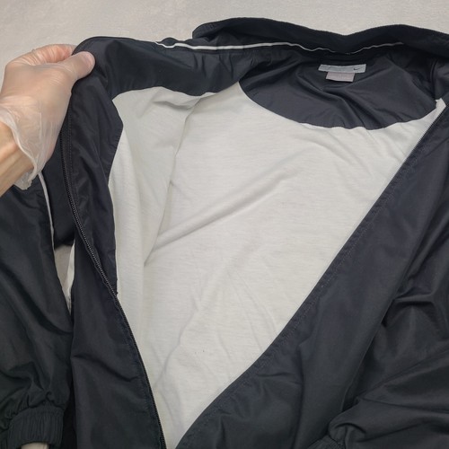 Nike Vintage Windbreaker Jacke Herren Large Schwarz Trainingsanzug Oberteil Silber Etikett Y2K - Bild 7 von 16