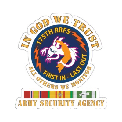 Kiss-Cut Stickers - 176th RRFS - First In Last Out - SSI - In God we Trust - ASA