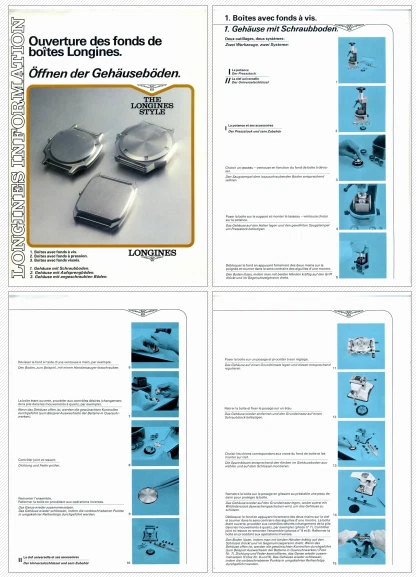 Documentación técnica de LONGINES - Apertura de la base de la caja - PDF - 8 páginas