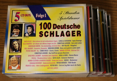 100 Deutsche SCHLAGER - 5 Music Cd Set 1995 Karat German Hits Stunden Spieldauer