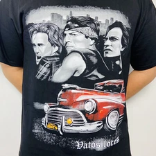 Vatos Locos Sangre por Sangre Playera Negra Dragon's Fire Black T-Shirt Mexico