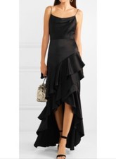 Alice + Olivia Lauralei High Low Gown.  Size 2.  NWT.  Black.  Retail- $800