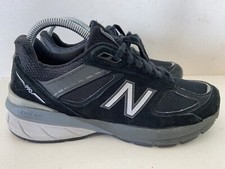 New Balance Women's 990v5 Made In USA Running Shoes Black Suede Size 8 US