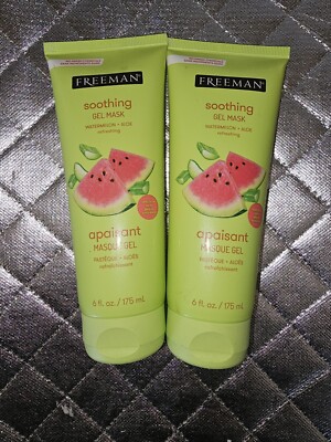 Freeman Facial Watermelon + Aloe Cooling Gel Mask 6 oz Lot Of 2