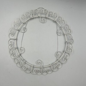 Vintage Beautiful Fancy Ornate White Wire Holder