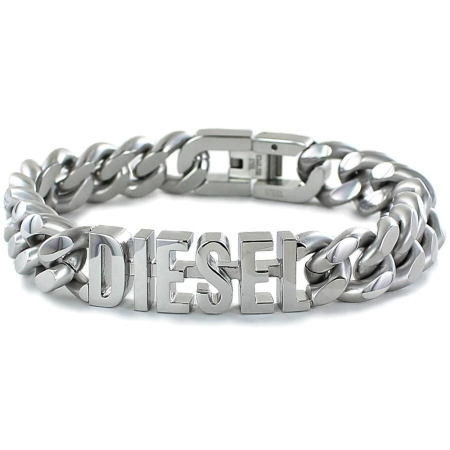 Pulsera de cadena con logotipo de acero inoxidable Diesel para hombre DX1389040 NUEVA CON ETIQUETAS $120 Foto 2 de 4