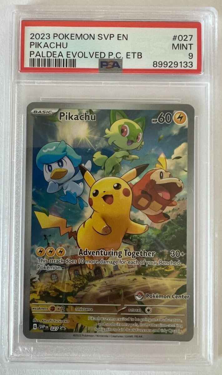 ポケモンカード PALDEA EVOLVED ポケセン ETB 英語版 PSA 9 PIKACHU PALDEA EVOLVED POKEMON CENTER STAMP ETB | eBay