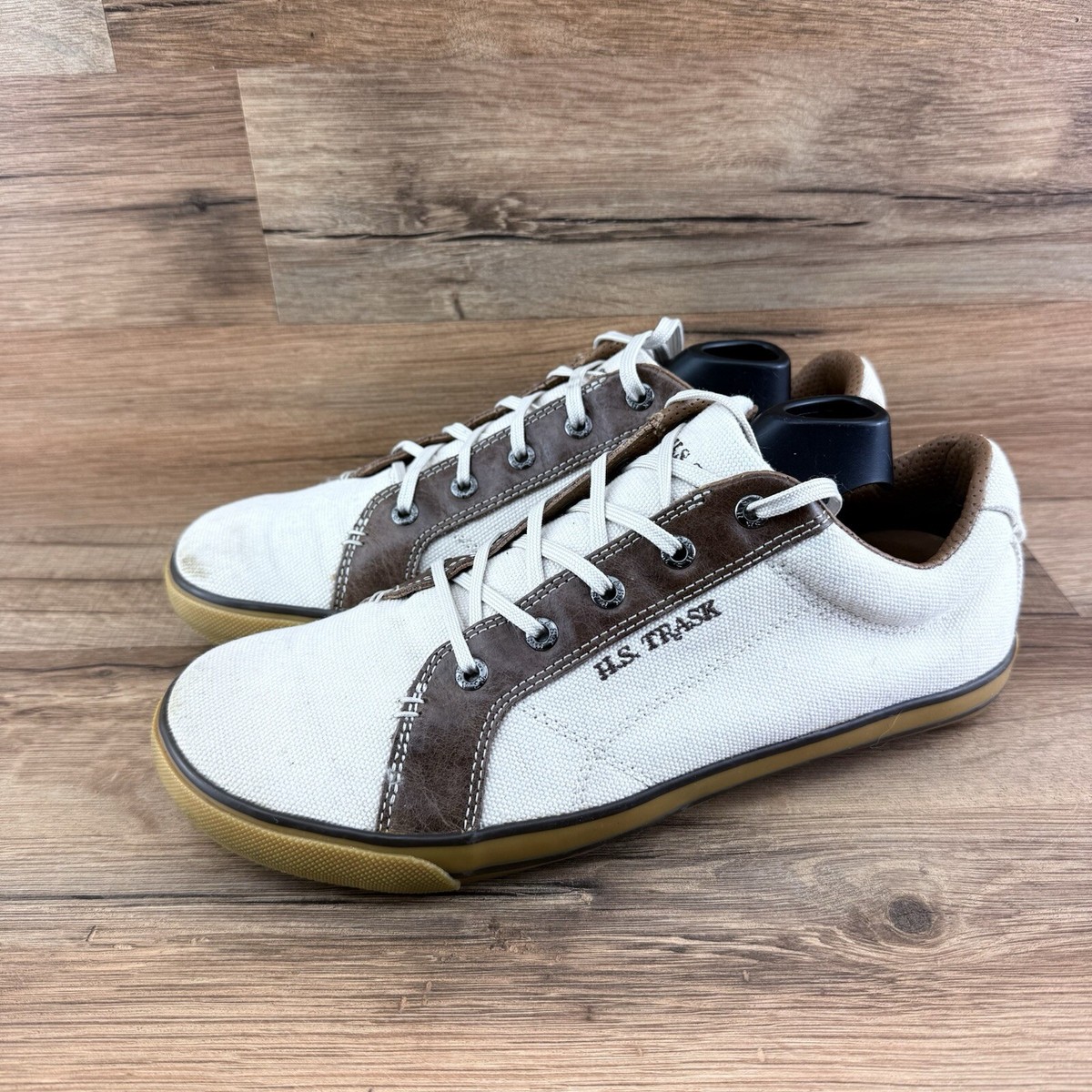 H.S. Trask & Co. Shoes Mens 9M Low Top Sneakers Beige Canvas  display picture 2