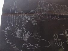 Tri Chem Ready To Paint Craft Liquid Embroidery 7436 Velveteen Desert Flower