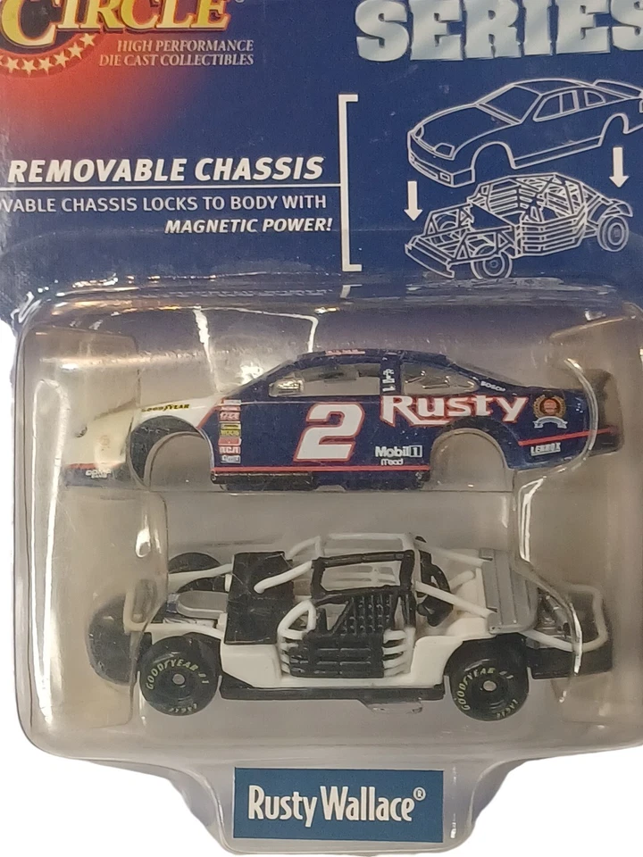 Nascar 1998 Rusty Wallace Winner's Circle Tech Series Diecast con chasis de extracción Foto 2 de 4