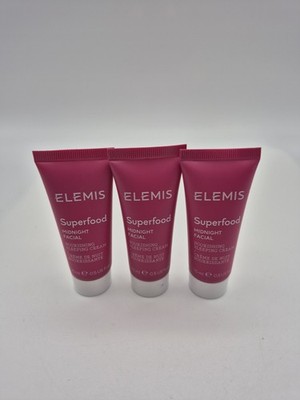 Lot of 3 ELEMIS Superfood-Midnight Facial Sleeping Cream-15ml/0.5oz NEW
