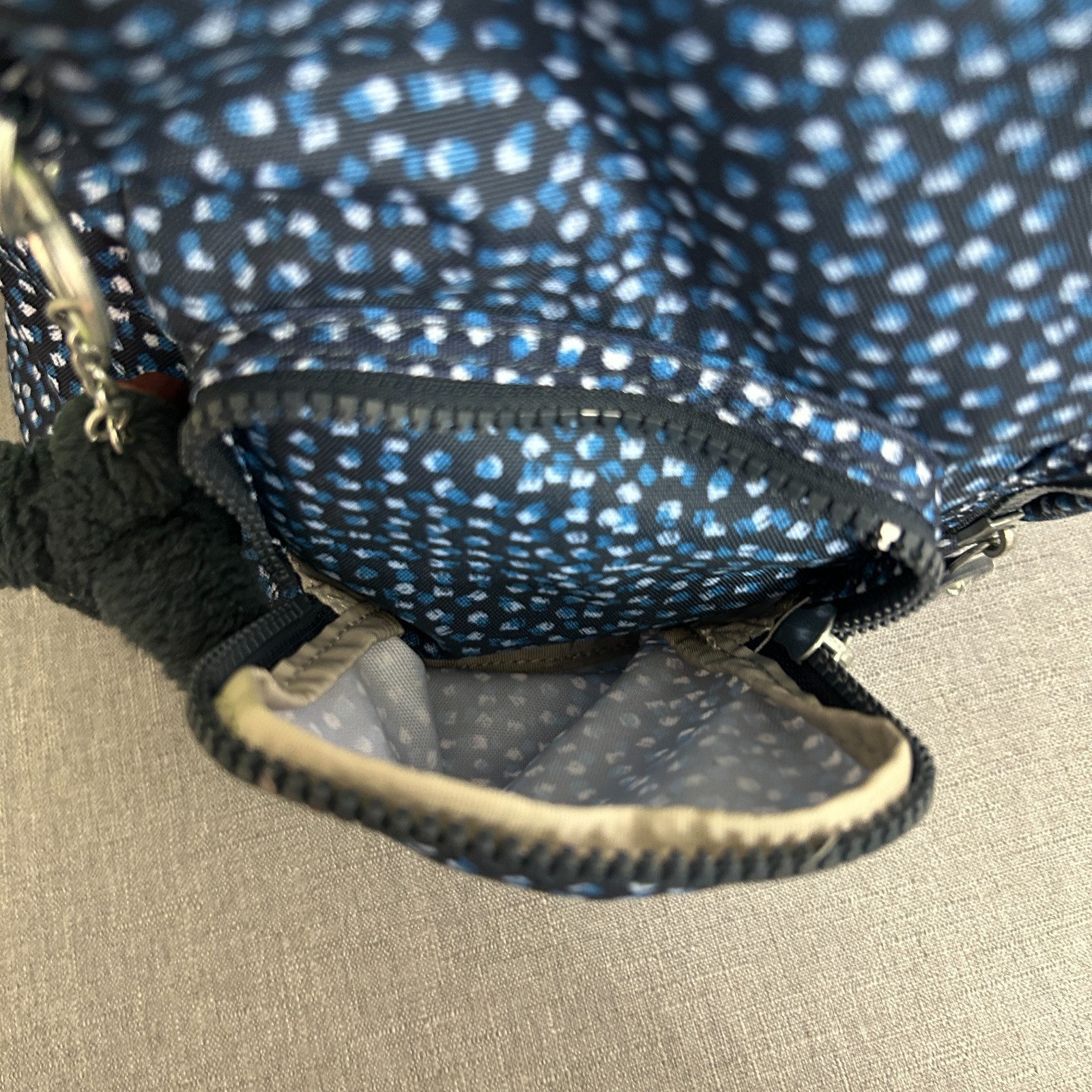 KIPLING CITY PACK Blue Scribble Pattern Backpack … - image 7