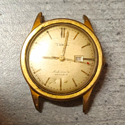 Luch Automatic 25 Rubis Herren Automatikuhr 25 Steine Datum Gold/Beige
