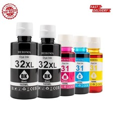 Compatible HP 31 32XL Ink Bottle Set Refill for HP Smart Tank 651 5100 5101 5