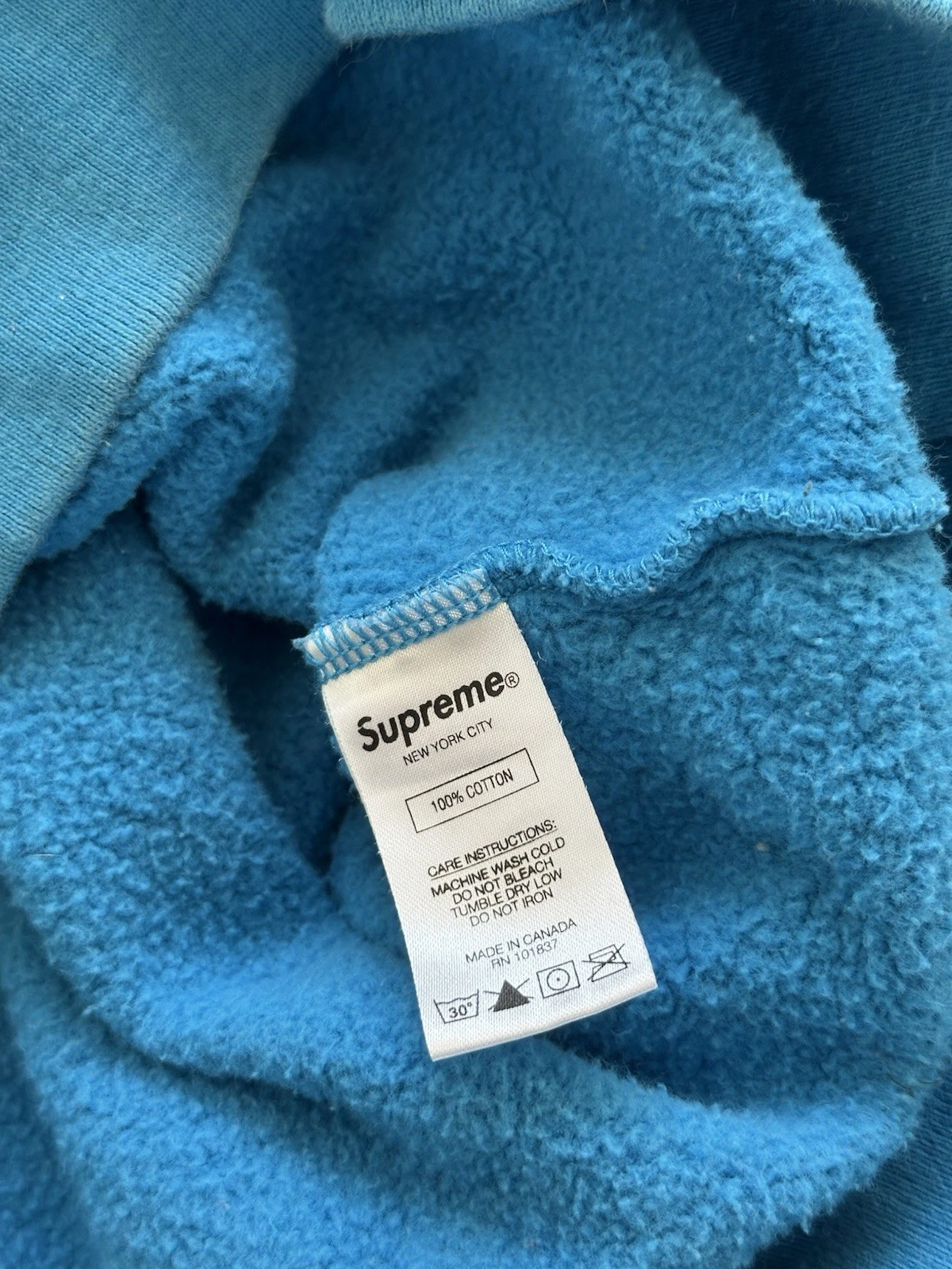 Felpa con cappuccio Supreme Vampire blu P I18 Mike Hill design streetwear